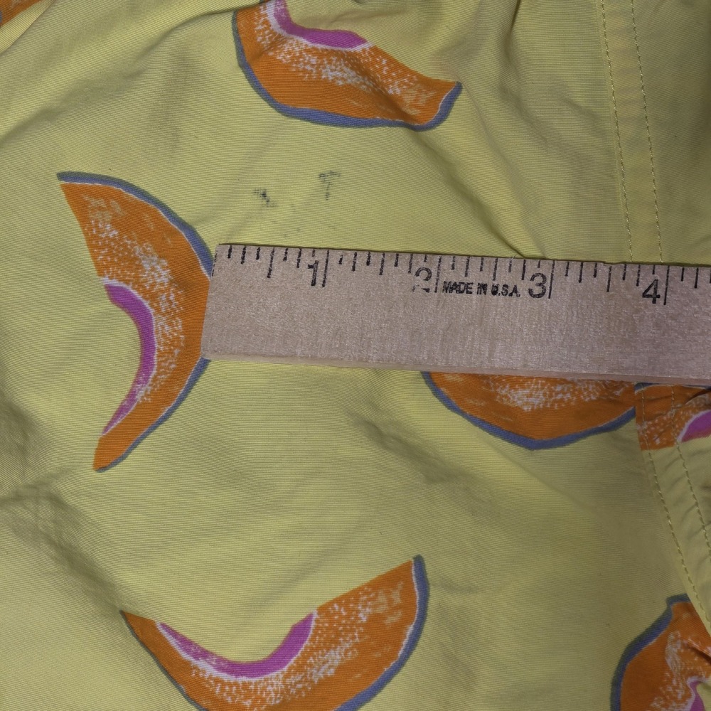 Patagonia Woman's XS Fruit Print Swim Trunks Yellow/Orange Drawstring Lined - Picture 10 of 10